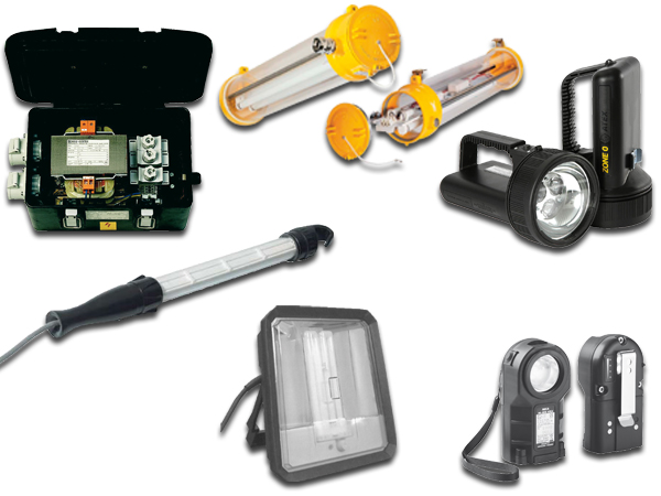 éclairage ATEX, lampe ATEX, projecteur ATEX, lampe baladeuse ATEX, projecteur de travail IP54, luminaire ATEX, transformateur de sécurité